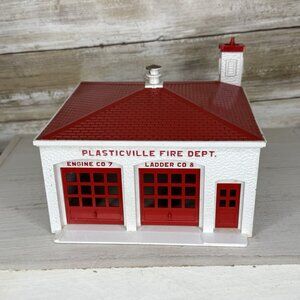 Vintage Bachmann Plasticville Fire Department Dept House FH-4 Working Doors GC